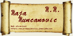 Maja Munćanović vizit kartica